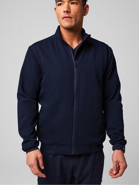 Fabletics Men's Navy Full-Zip Lightweight Jacket
